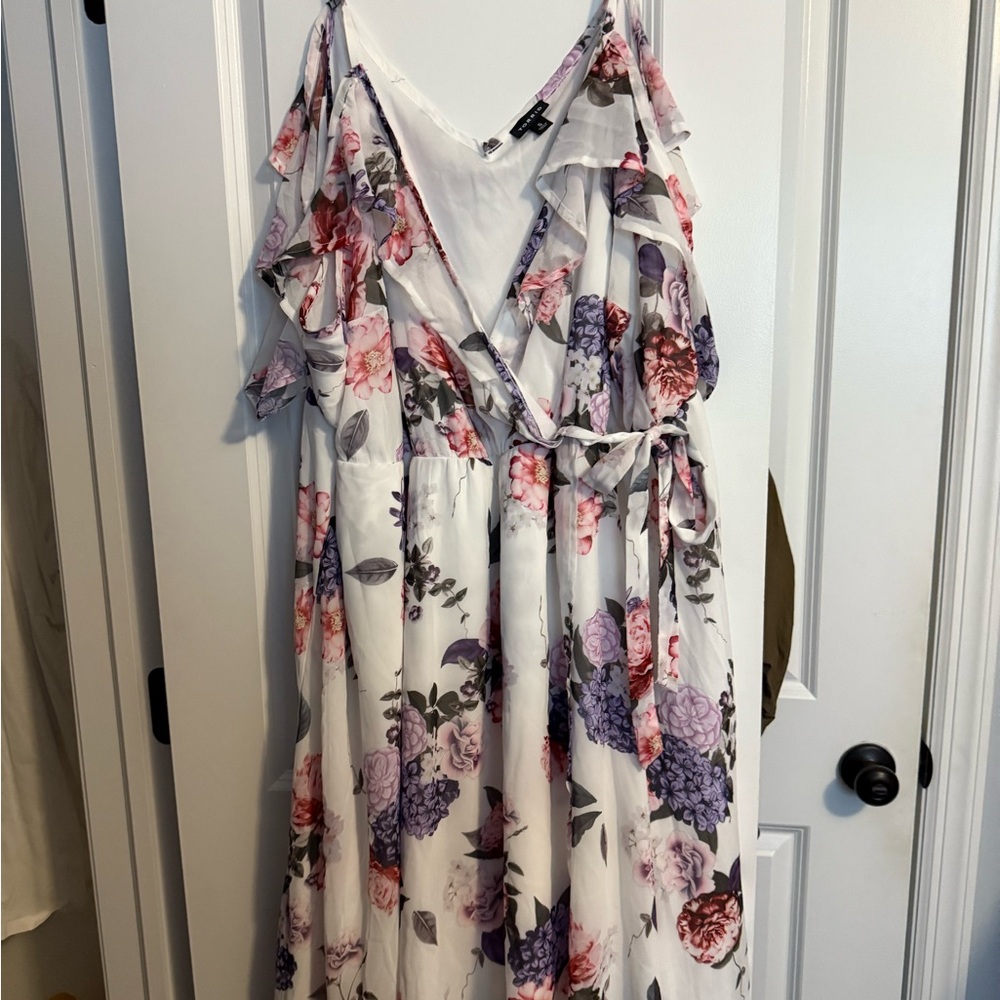 Torrid Floral Maxi Dress with Ruffle Details